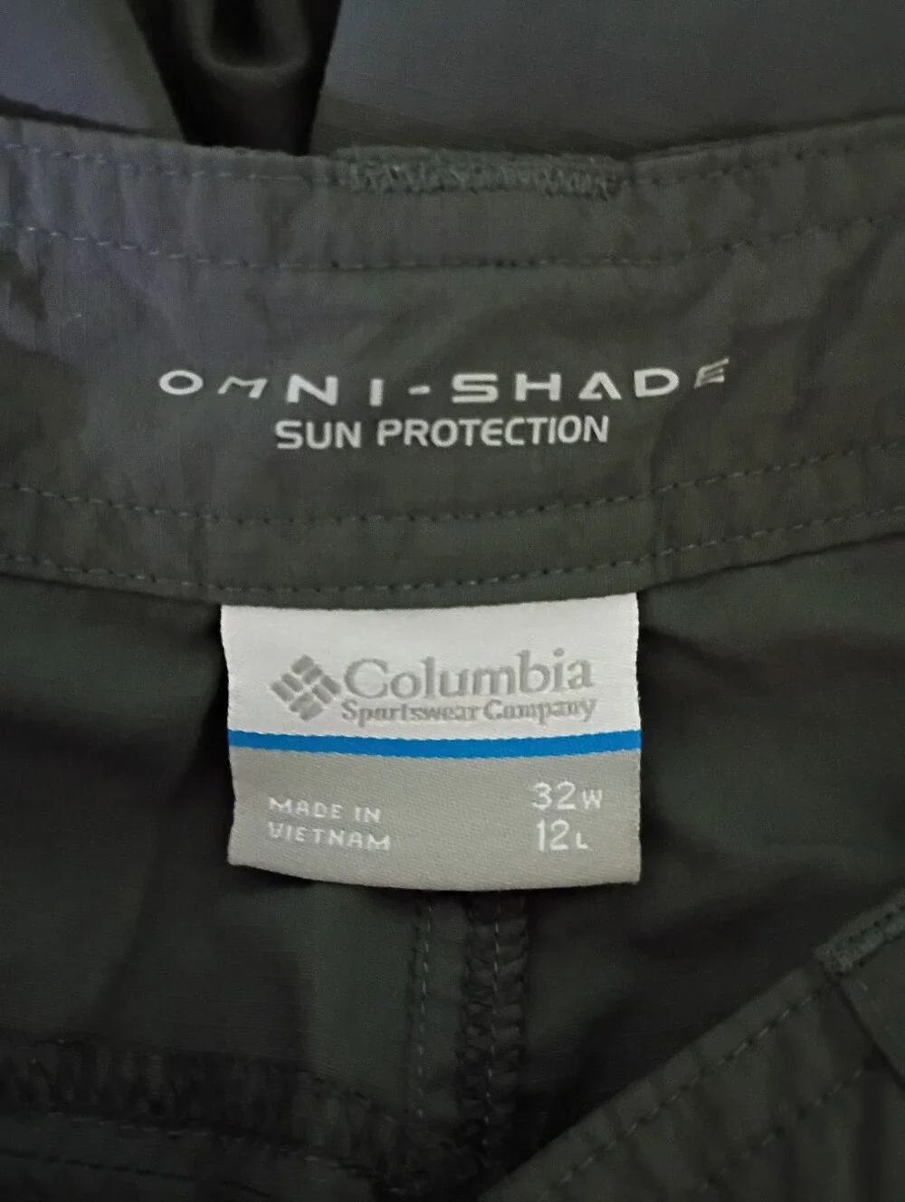 Columbia Omni Shade Charcoal Gray Cargo Bermuda Sport Shorts Men's 32 NWOT